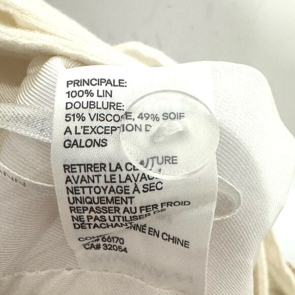 Zimmermann Honour Slouch Linen Wide Leg Pant in Ivory - Picture 12 of 13